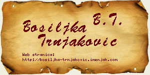 Bosiljka Trnjaković vizit kartica